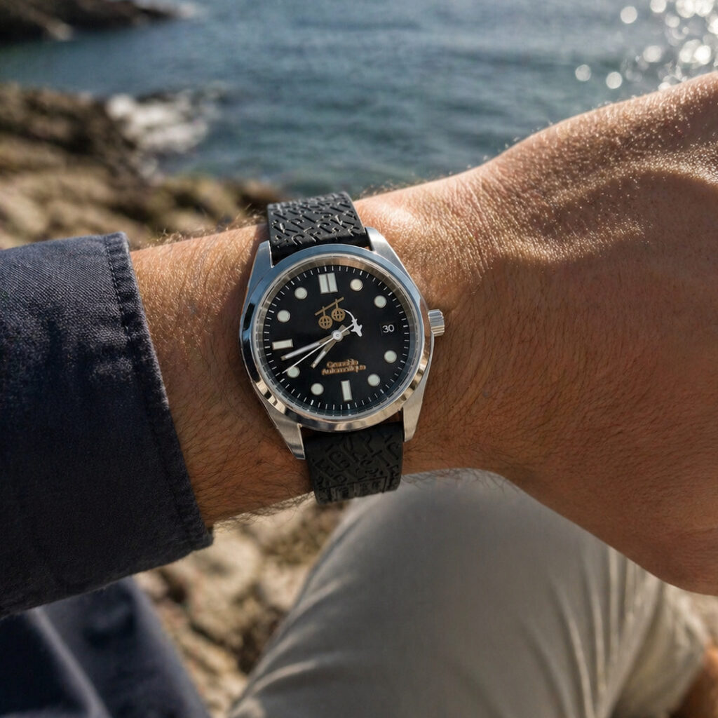 Poignet d'homme portant la montre EG23-2