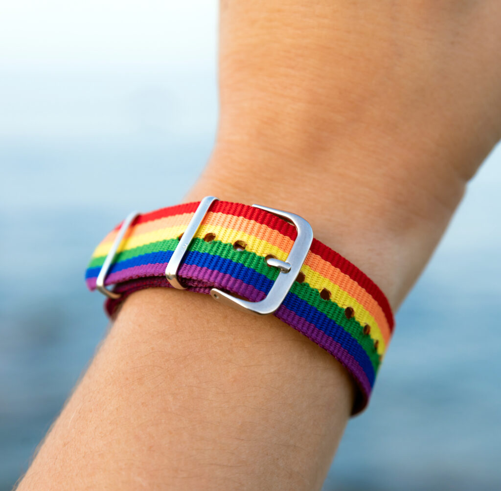 Bracelet NATO coloré porté seul, sans montre